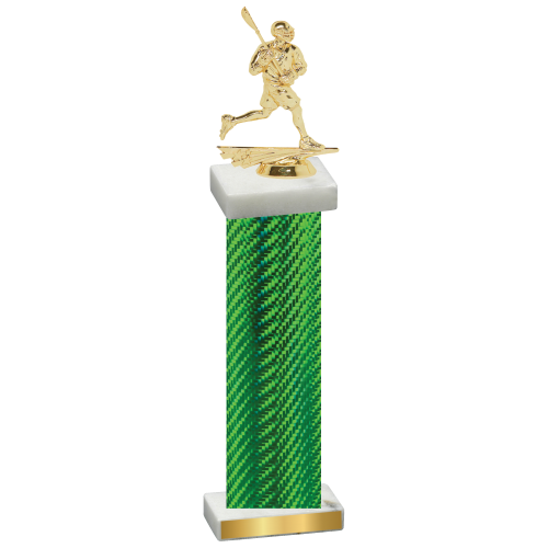 Single Green Carbon Fiber Lacrosse Trophy