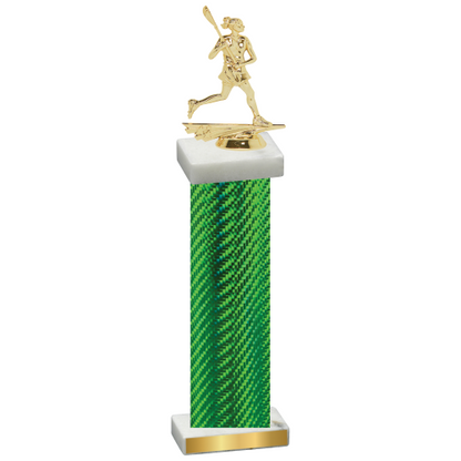 Single Green Carbon Fiber Lacrosse Trophy