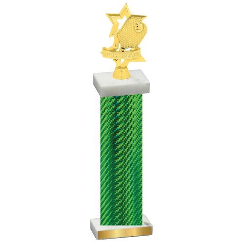 Single Green Carbon Fiber Pickleball Trophy