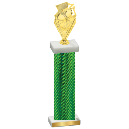 Single Green Carbon Fiber Pickleball Trophy