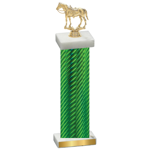 Single Green Carbon Fiber Horses Trophy