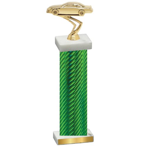 Single Green Carbon Fiber Cars Trophy