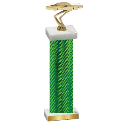 Single Green Carbon Fiber Cars Trophy