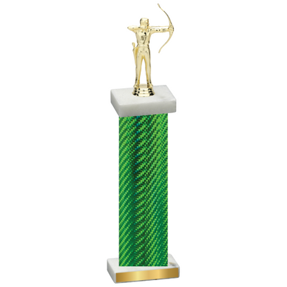 Single Green Carbon Fiber Archery Trophy