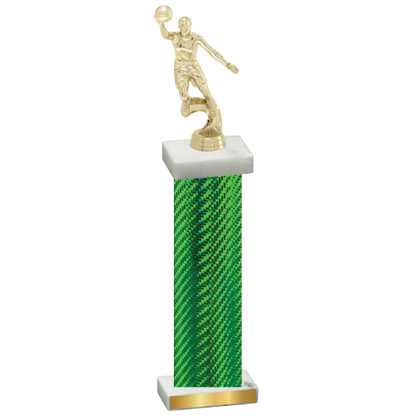 Single Green Carbon Fiber Basketball Trophy