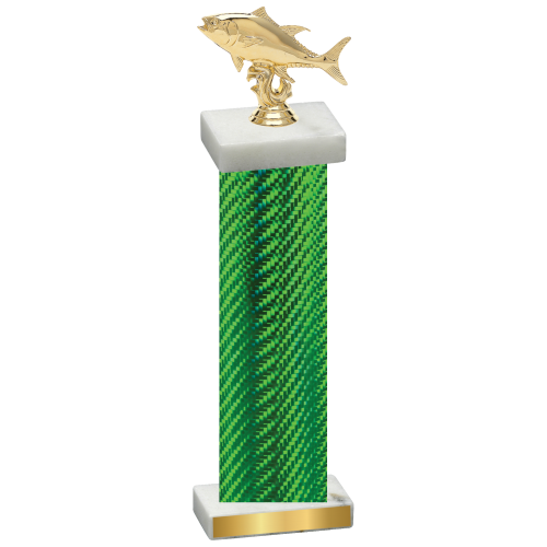 Single Green Carbon Fiber Fishing Trophy