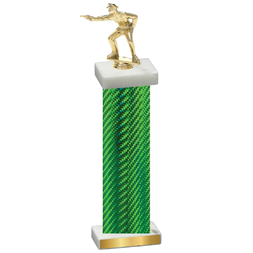 Single Green Carbon Fiber Shooter Trophy