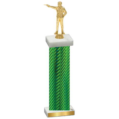 Single Green Carbon Fiber Shooter Trophy