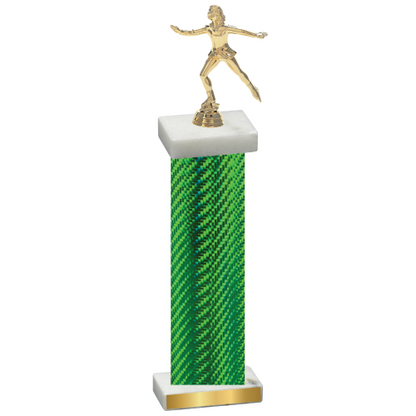 Single Green Carbon Fiber Skater Trophy