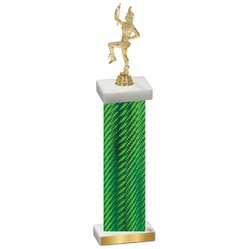 Single Green Carbon Fiber Majorette Trophy