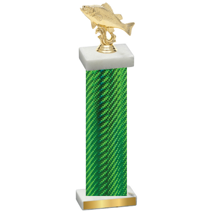 Single Green Carbon Fiber Fishing Trophy