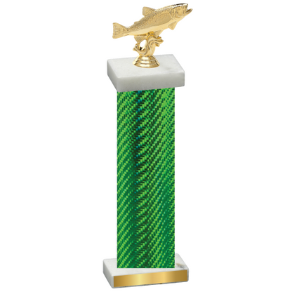 Single Green Carbon Fiber Fishing Trophy