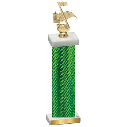 Single Green Carbon Fiber Music Trophy