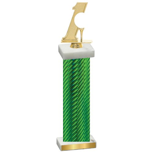 Single Green Carbon Fiber Golf Trophy