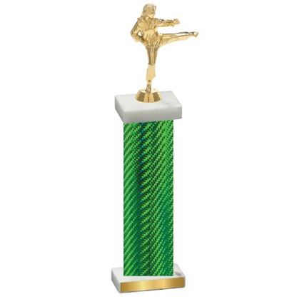 Single Green Carbon Fiber Karate Trophy