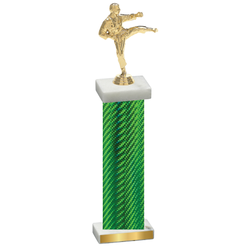 Single Green Carbon Fiber Karate Trophy