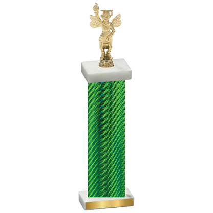 Single Green Carbon Fiber Academics Trophy