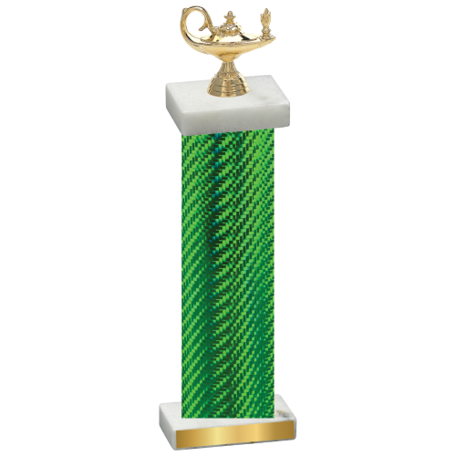 Single Green Carbon Fiber Academics Trophy