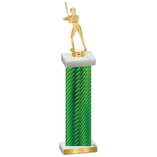 Single Green Carbon Fiber Softball Trophy