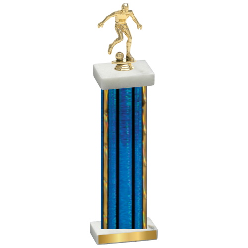 Single Blue Glacier Soccer Trophy