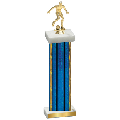 Single Blue Glacier Soccer Trophy