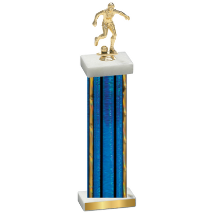 Single Blue Glacier Soccer Trophy