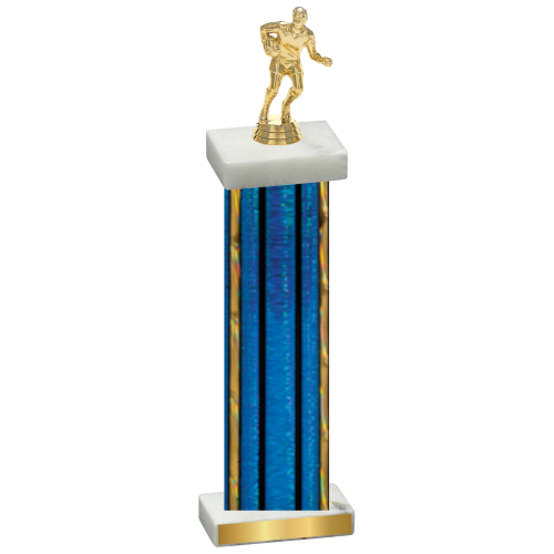 Single Blue Glacier Rugby Trophy