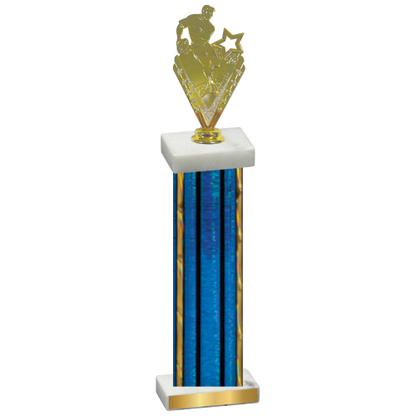 Single Blue Glacier Rugby Trophy