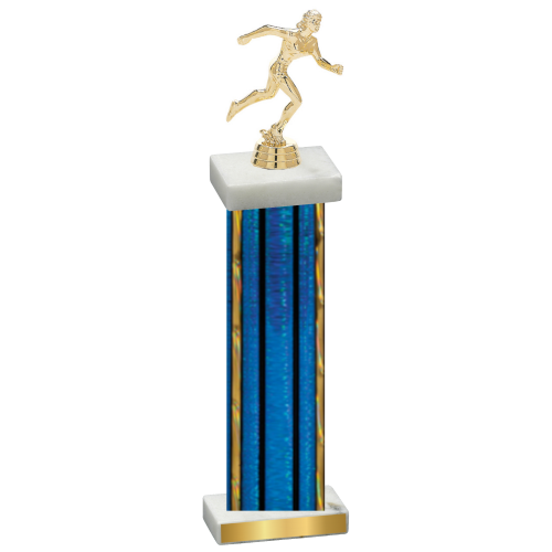 Single Blue Glacier Running Trophy