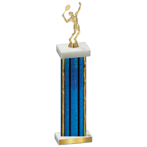 Single Blue Glacier Tennis Trophy