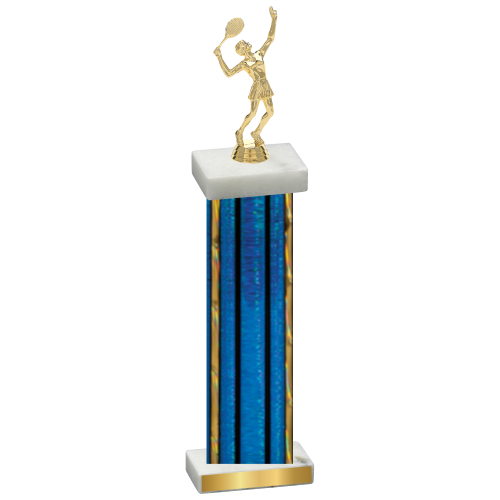 Single Blue Glacier Tennis Trophy