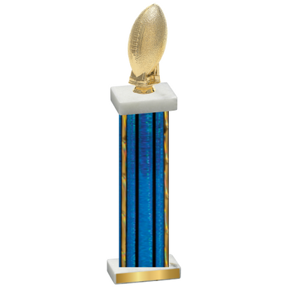 Single Blue Glacier Football Trophy