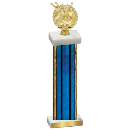 Single Blue Glacier Bowling Trophy