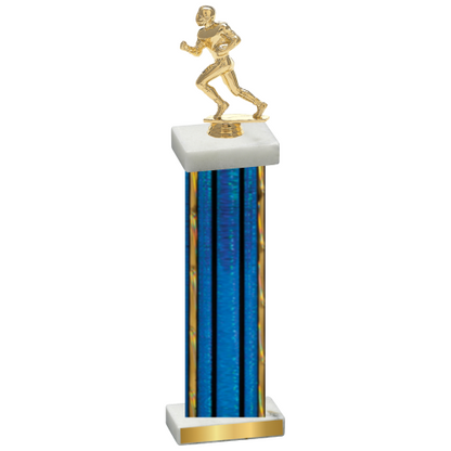 Single Blue Glacier Football Trophy