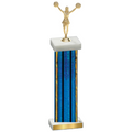 Single Blue Glacier Cheerleading Trophy