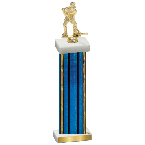 Single Blue Glacier Hockey Trophy