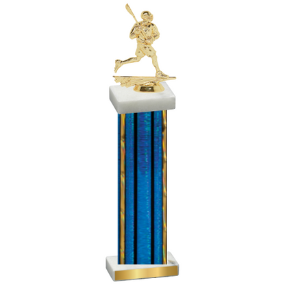 Single Blue Glacier Lacrosse Trophy