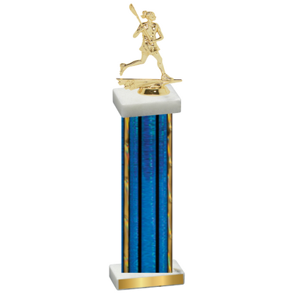 Single Blue Glacier Lacrosse Trophy