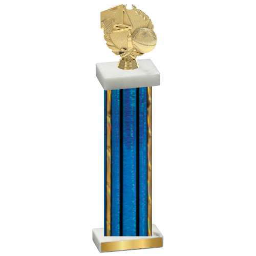 Single Blue Glacier Basketball Trophy