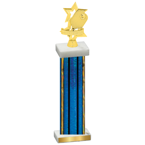 Single Blue Glacier Pickleball Trophy