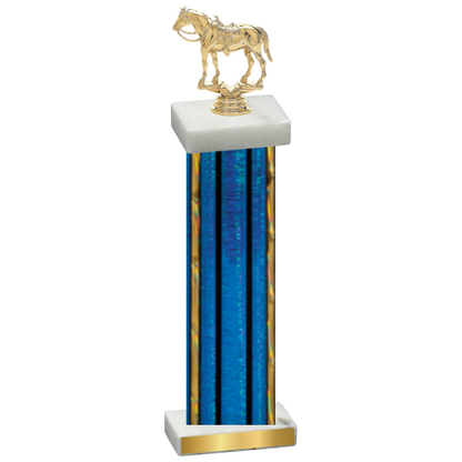 Single Blue Glacier Horses Trophy