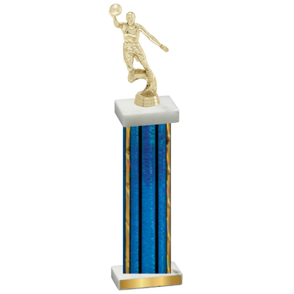 Single Blue Glacier Basketball Trophy