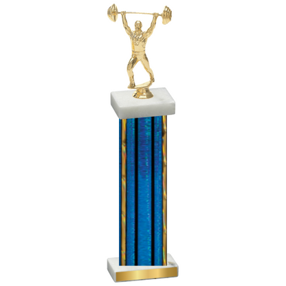 Single Blue Glacier Weights Trophy