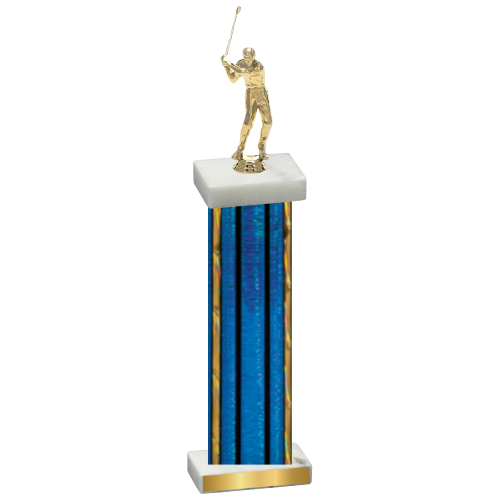 Single Blue Glacier Golf Trophy