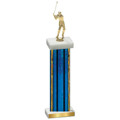 Single Blue Glacier Golf Trophy