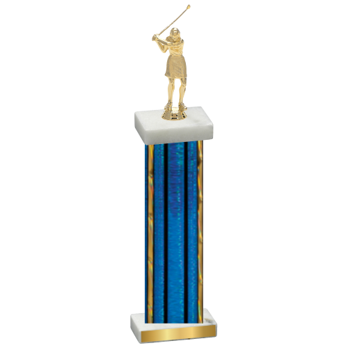 Single Blue Glacier Golf Trophy