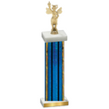Single Blue Glacier Academics Trophy