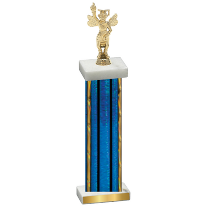 Single Blue Glacier Academics Trophy