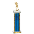 Single Blue Glacier Baseball Trophy