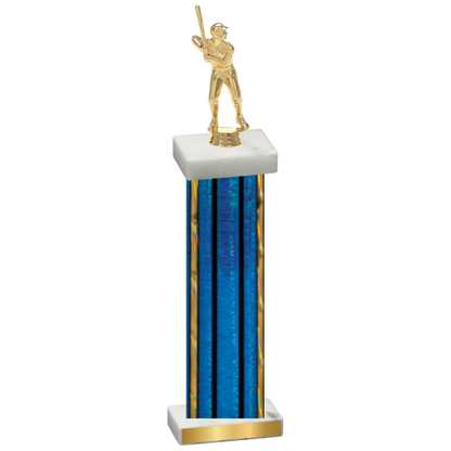 Single Blue Glacier Baseball Trophy